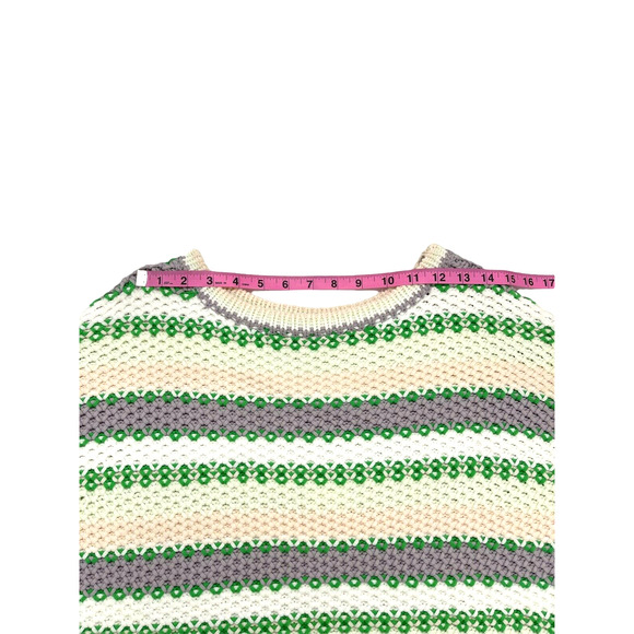 Reiss Anna Pastel Stripe Knit Sweater Pullover In Green & White Sz S - Picture 7 of 12